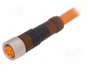 Connection lead; M8; PIN: 4; straight; 2m; plug; 60VAC; 4A; -25÷90°C