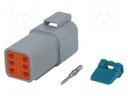 Connector: wire-wire; AT; plug; male; Size: 16; 20AWG÷16AWG; PIN: 6