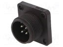 Connector: circular; socket; Series: CM; IP67; PIN: 4; male; 10A; 50V