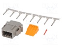 Connector: wire-wire; DTM; plug; female; Size: 20; 0.5÷1.5mm2; PIN: 8
