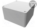 Enclosure: multipurpose; X: 160mm; Y: 160mm; Z: 90mm; 1590Z; grey