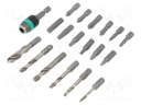 Screwdriver bits; The set contains: HSS drills;  (6 pcs); metal