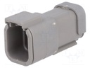 Connector: wire-wire; DTM; plug; male; PIN: 6; IP68; Locking: latch