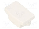 Cap for LED profiles; white; ABS; rounded; Pcs: 20; BEGTON12