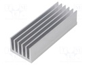 Heatsink: extruded; grilled; natural; L: 100mm; W: 36.8mm; H: 25mm