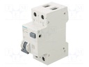 RCBO breaker; Inom: 10A; Ires: 30mA; Poles: 1+N; 230/400VAC; DIN