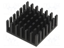 Heatsink: extruded; black; L: 25mm; W: 25mm; H: 10mm; aluminium