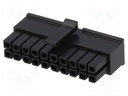 Plug; wire-board; female; Micro-Fit 3.0; 3mm; PIN: 20; w/o contacts