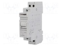 Relay: installation; bistable; NO x2; 110VAC; Mounting: DIN; 16A