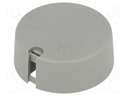 Knob; with pointer; plastic; Shaft d: 6.35mm; Ø40x16mm; grey