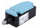 Limit switch; long pin plunger; NO + NC; 10A; max.400VAC; IP66