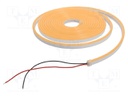 NEON LED tape; gold; 2835; 12V; LED/m: 120; 6mm; IP65; 8W/m; Thk: 12mm