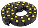 Cable chain; Series: Medium; Bend.rad: 40mm; L: 990mm