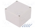 Enclosure: multipurpose; X: 80mm; Y: 82mm; Z: 55mm; ABS; grey