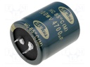 Capacitor: electrolytic; SNAP-IN; 4700uF; 100VDC; Ø35x40mm; ±20%