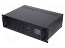 Power supply: UPS; 438x307x88mm; 720W; 1.2kVA; 12.6kg; 7Ah; 0÷40°C