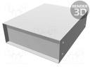 Enclosure: with panel; 1458; X: 203mm; Y: 254mm; Z: 76mm; steel sheet