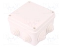 Enclosure: junction box; X: 110mm; Y: 110mm; Z: 67mm; wall mount