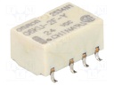 Relay: electromagnetic; DPDT; Ucoil: 24VDC; 0.3A/125VAC; 1A/30VDC