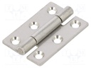 Hinge; Width: 30mm; stainless steel; H: 45mm