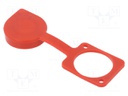 Protection cap; red; Case: XLR standard; 19x24mm; Series: FT