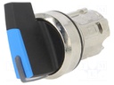 Switch: rotary; Stabl.pos: 2; 22mm; blue; IP67; Pos: 2; Ø22mm