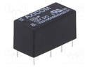 Relay: electromagnetic; DPDT; Ucoil: 12VDC; 0.5A/125VAC; 1A/30VDC