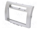 Radio mounting frame; Toyota; 2 DIN; silver