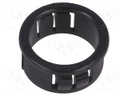 Grommet; Ømount.hole: 22.2mm; Øhole: 18.9mm; black