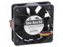 Fan: DC; axial; 12VDC; 52x52x15mm; 30m3/h; 38dBA; ball bearing