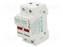 Fuse holder; cylindrical fuses; 10.3x38mm; DIN; 30A; 600V; Poles: 2