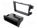 Radio mounting frame; Opel,Suzuki; 2 DIN; black