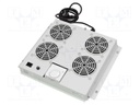 Fan: AC; roof; 375x363x47mm; Colour: RAL 7035; 4x fan; 220÷240VAC