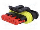 Connector: wire-wire; Superseal 1.5; plug; female; PIN: 4; IP67