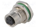 Socket; M12; PIN: 3; female; A code-DeviceNet / CANopen; THT; IP67