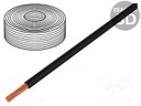 Wire; stranded; Cu; 1x4mm2; silicone; black; 250V; -60÷180°C; 25m