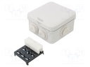 Enclosure: junction box; X: 98mm; Y: 98mm; Z: 51mm; wall mount; IP55