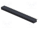 Socket; pin strips; female; PIN: 20; straight; 2mm; THT; 1x20