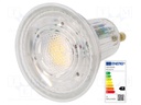 LED lamp; warm white; GU10; 230VAC; 575lm; 6.9W; 60°; 3000K