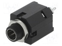 Socket; Jack 6,35mm; female; mono; straight; for panel mounting