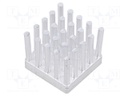 Heatsink: extruded; grilled; natural; L: 17mm; W: 17mm; H: 15mm; plain