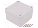 Enclosure: multipurpose; X: 90mm; Y: 90mm; Z: 60mm; 1555; grey