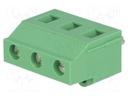 PCB terminal block; angled 90°; 7.5mm; ways: 3; on PCBs; terminal