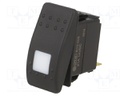 ROCKER; SPST; Pos: 2; OFF-ON; 20A/14VDC; black; IP56; LED; Body: black