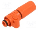 Plug; DC supply; female; PIN: 1; for cable; crimped; orange; 1kV