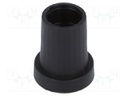 Knob; conical; thermoplastic; Shaft d: 6mm; Ø14x18mm; black