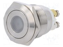 Switch: vandal resistant; Pos: 2; SPST-NO; 0.5A/220VAC; 2A/36VDC