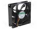 Fan: DC; axial; 24VDC; 92x92x25mm; 126.75m3/h; 45.5dBA; Vapo; 24AWG