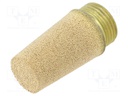 Sound suppression silencer; Thread: G 3/8"; sintered bronze