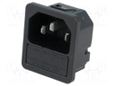 Connector: AC supply; socket; male; 10A; 250VAC; IEC 60320